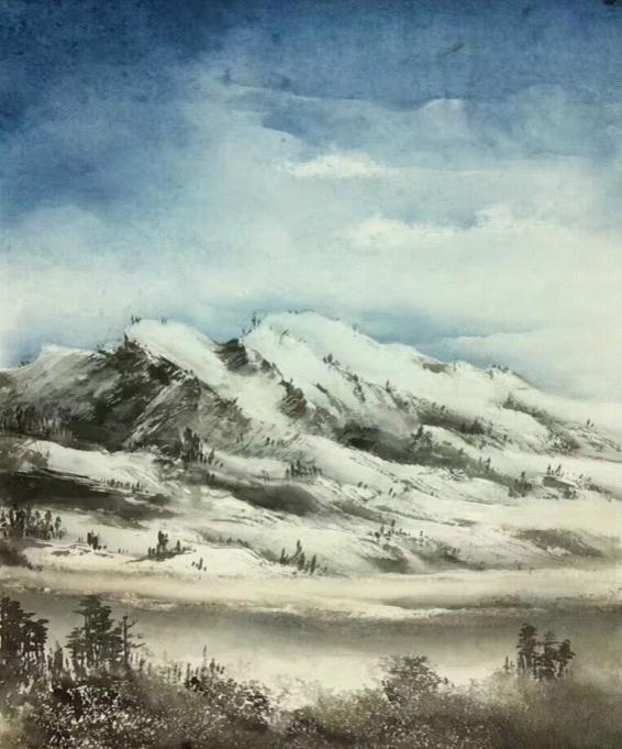 雪山行(绘画)